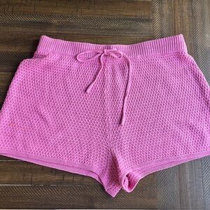 Madden NYC Pink Knit Festival Shorts XL Drawstring Streetwear Barbiecore Y2K